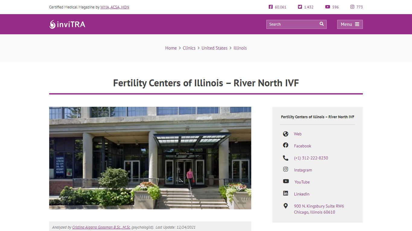 Fertility Centers of Illinois - River North IVF - inviTRA